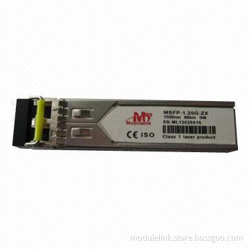 SFP Fiber-optic Transceiver, Temperature of 40 to 85°C